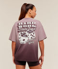 Hard Work Dice Graphic Short Sleeve T-Shirt - Cherry Purple/Wash — imagem 1