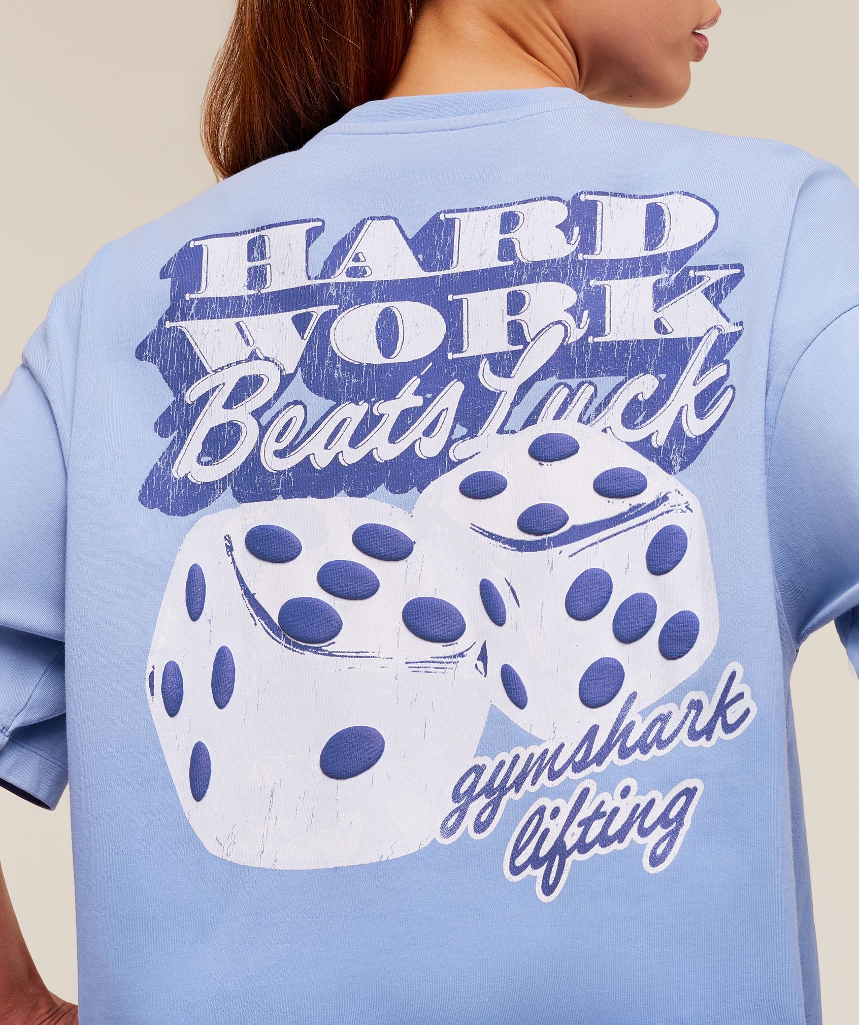 Hard Work Dice Graphic Short Sleeve T-Shirt - Steady Purple/Wash — imagem 6