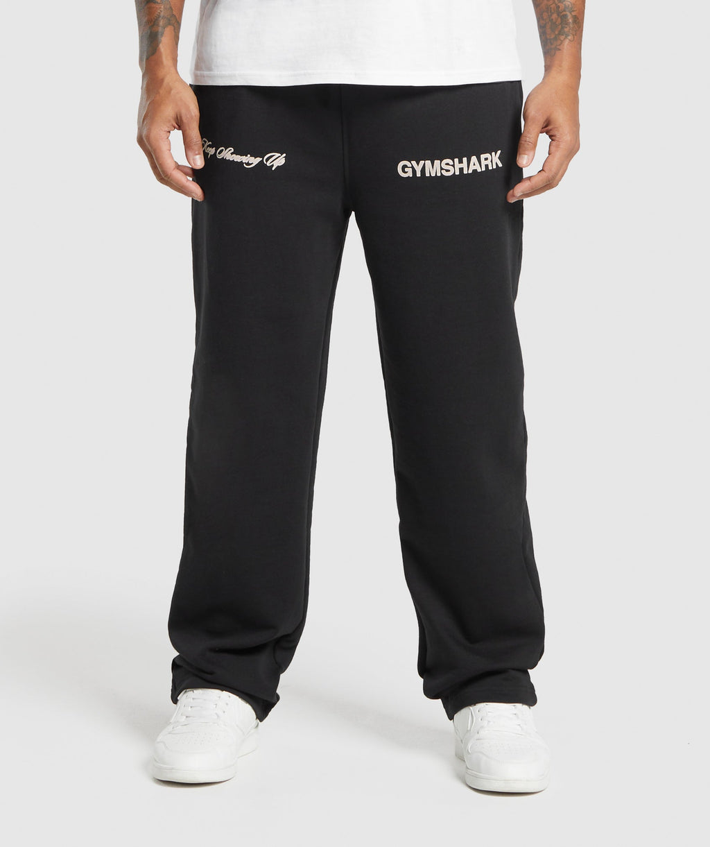 EST 2012 Straight Leg Joggers - Black — imagem 1