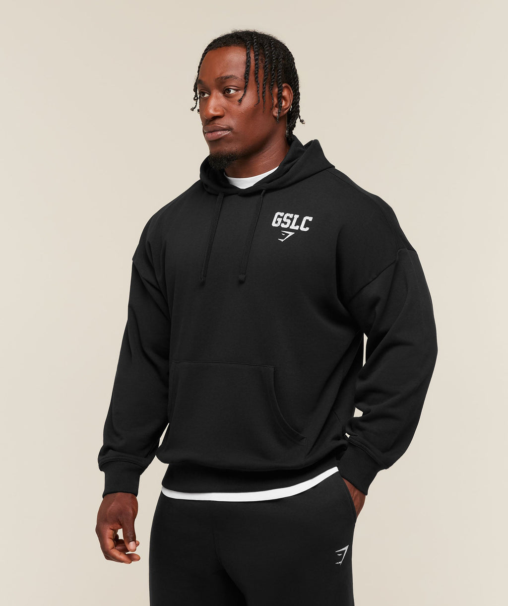 Faded Collegiate Graphic Hoodie - Black — imagem 3