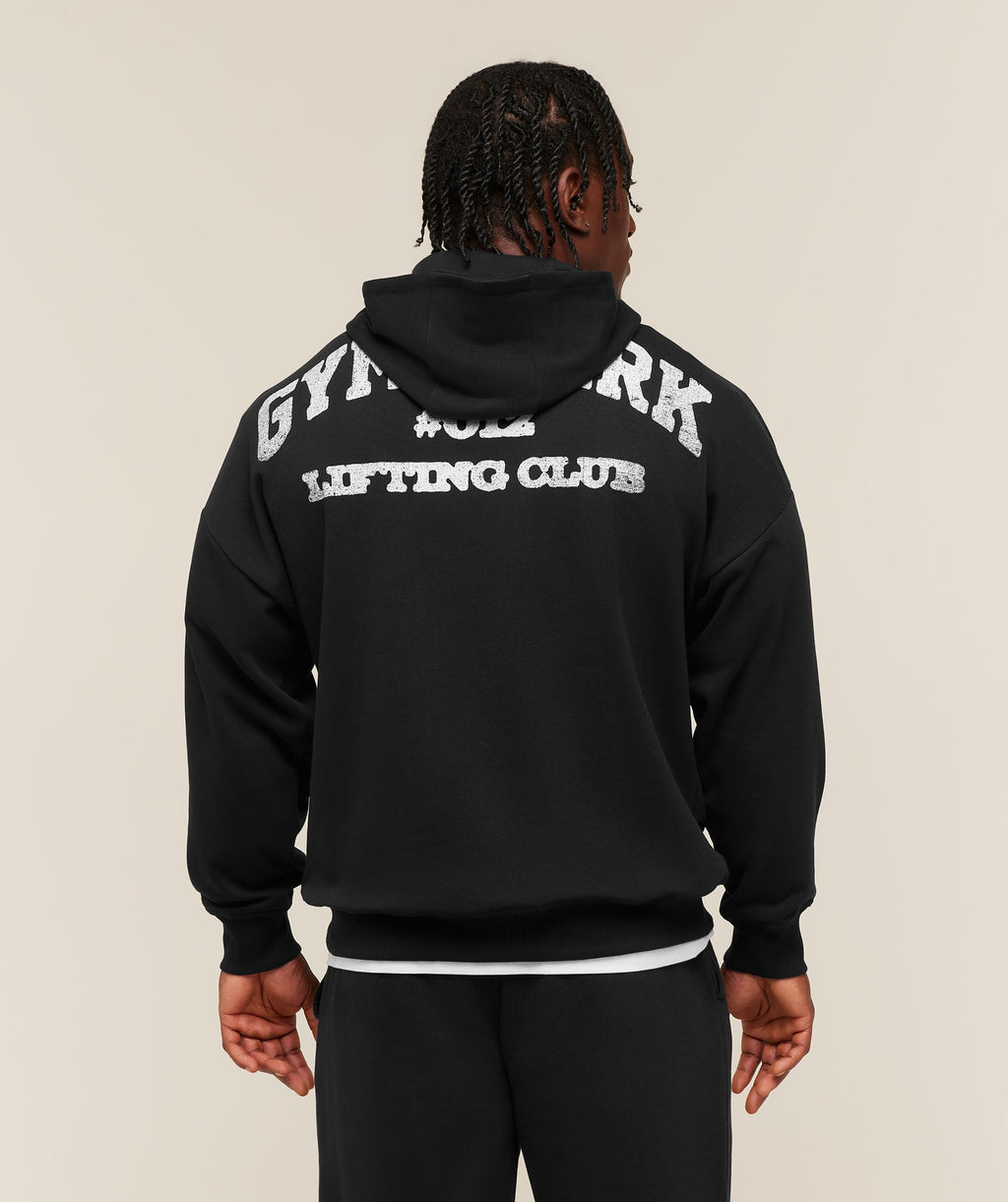 Faded Collegiate Graphic Hoodie - Black — imagem 1