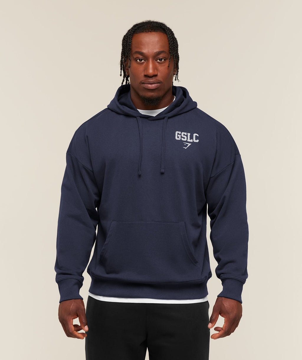 Faded Collegiate Graphic Hoodie - Heavy Blue — imagem 2