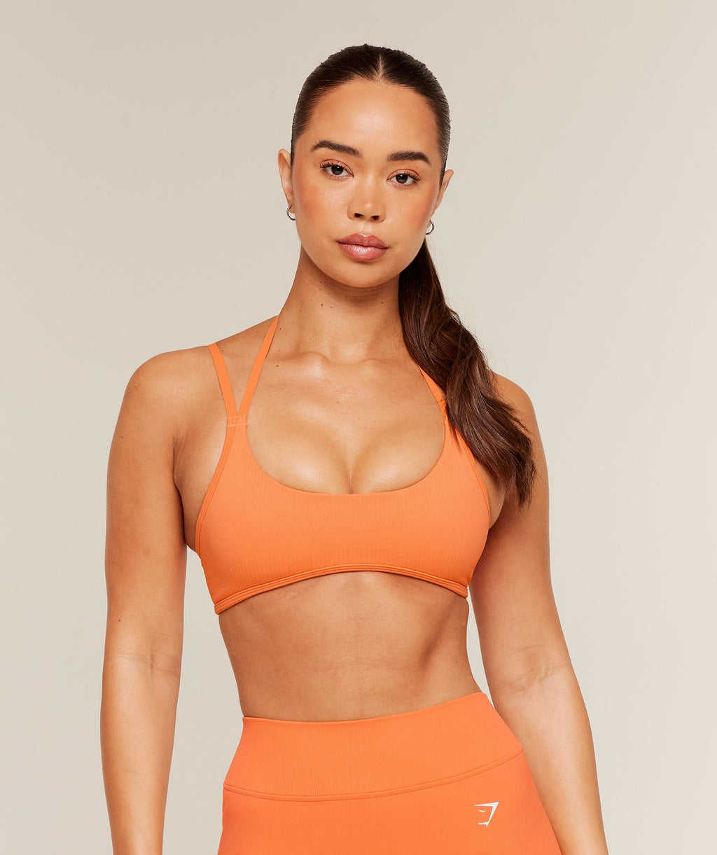 Gymshark x Bratz Light Support Sports Bra - Dayglow Peach — imagem 1