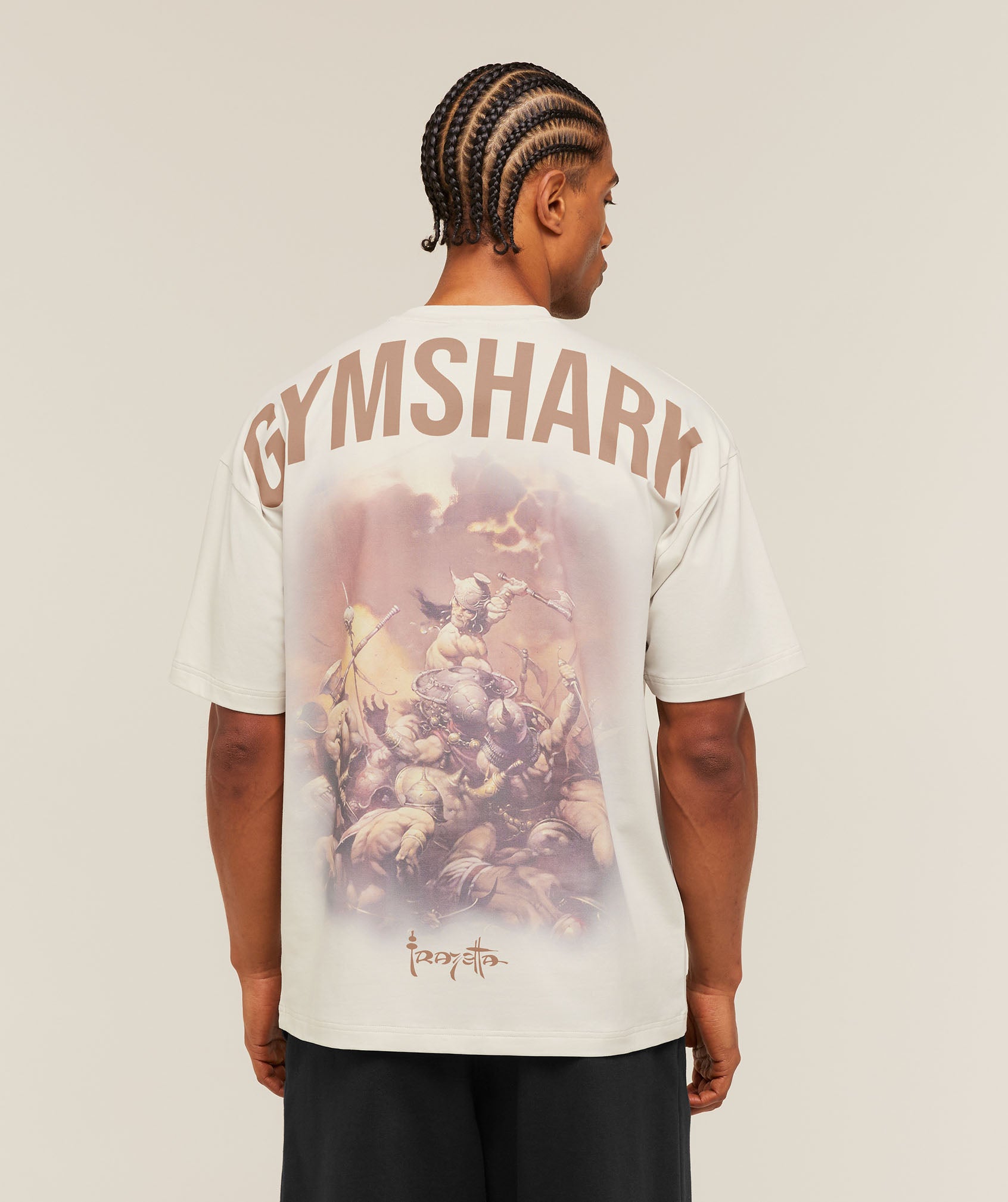 Gymshark x Frazetta Power T-Shirt - Tinted White — imagem 1
