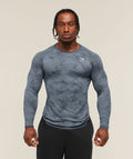 Geo Seamless Long Sleeve T-Shirt - Shadow Blue/Tranquil Blue — imagem 1