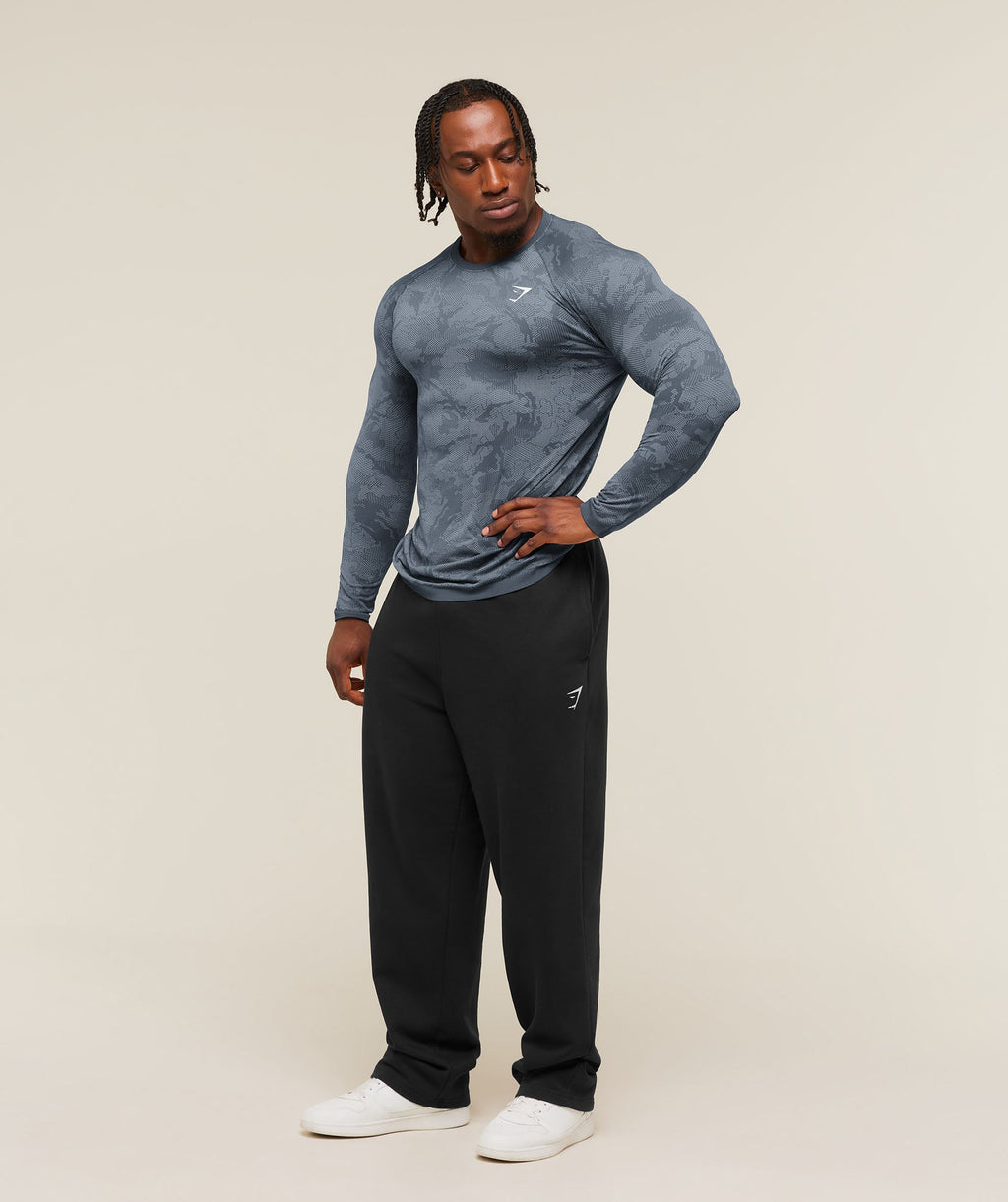 Geo Seamless Long Sleeve T-Shirt - Shadow Blue/Tranquil Blue — imagem 3