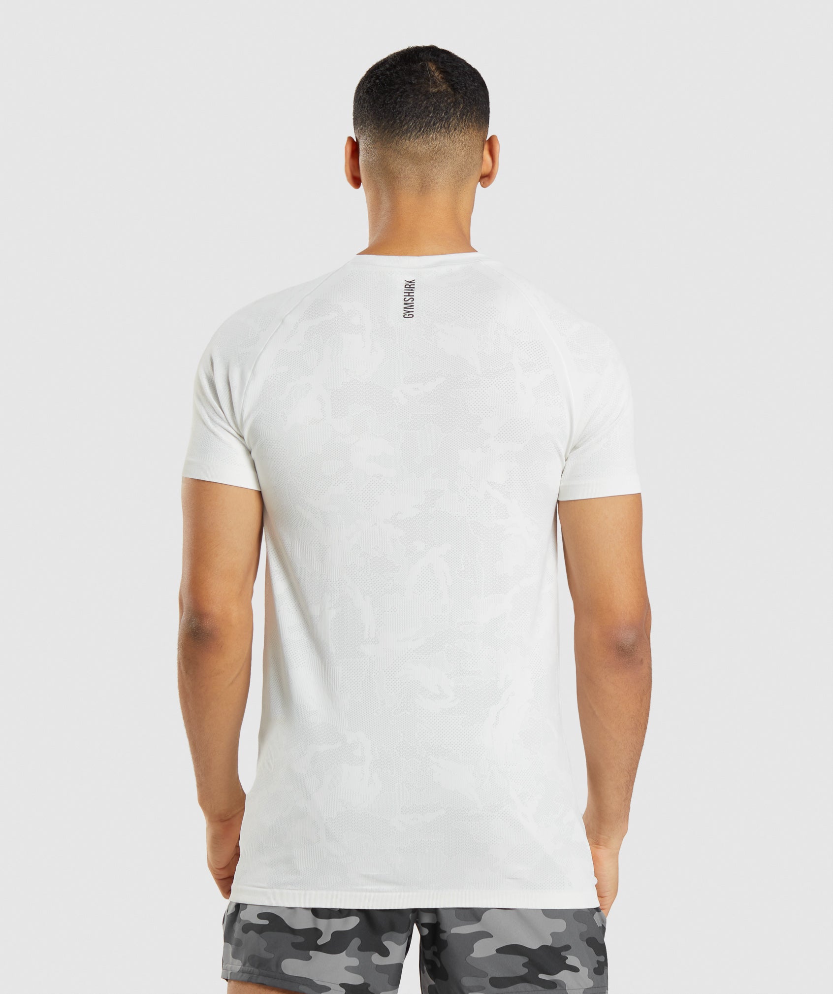 Geo Seamless T-Shirt - White/Light Grey — imagem 2
