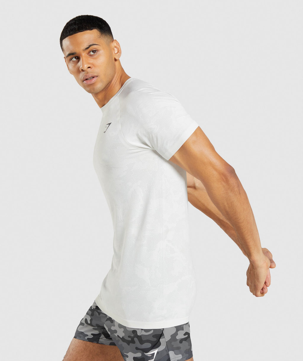 Geo Seamless T-Shirt - White/Light Grey — imagem 3