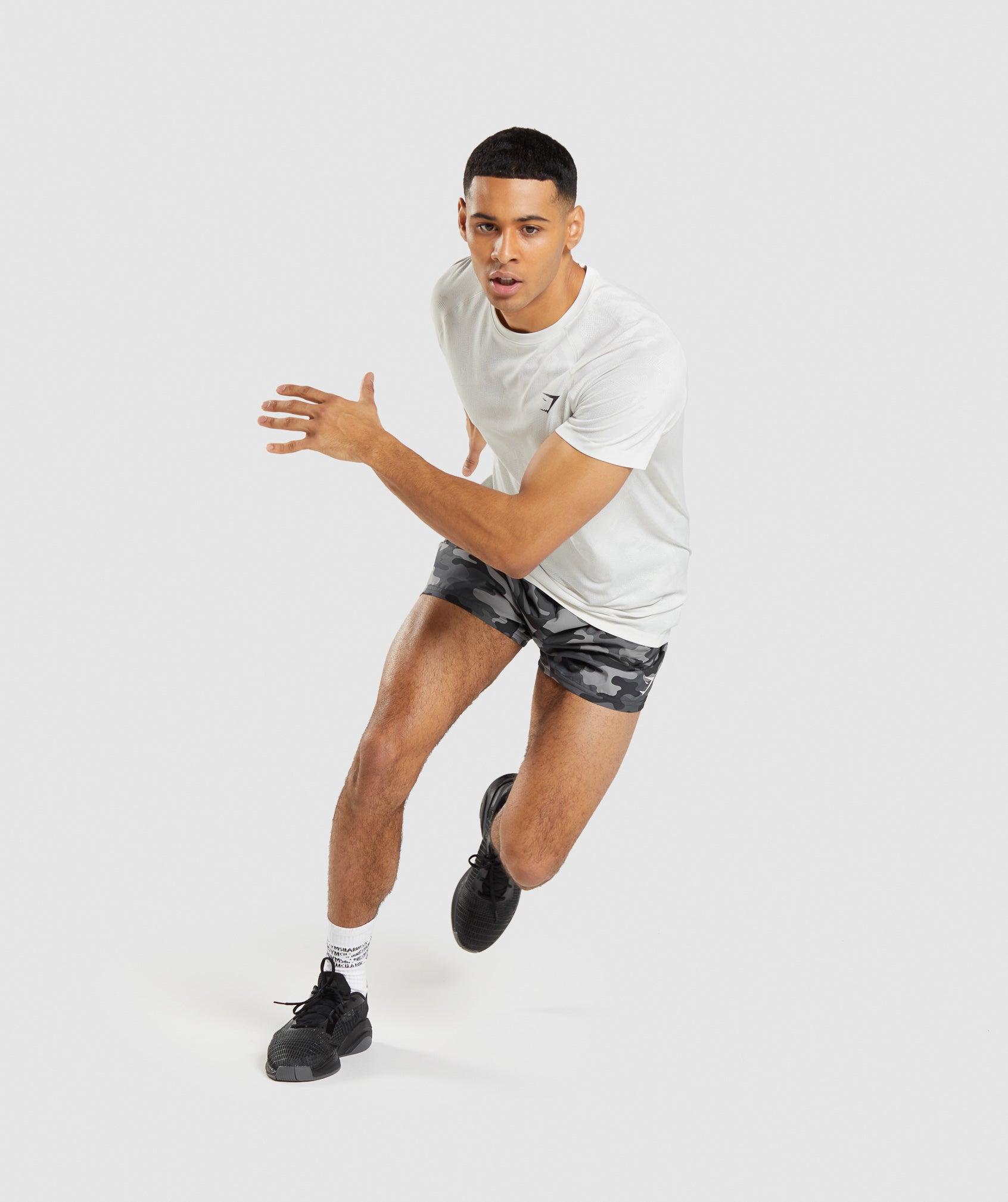 Geo Seamless T-Shirt - White/Light Grey — imagem 4