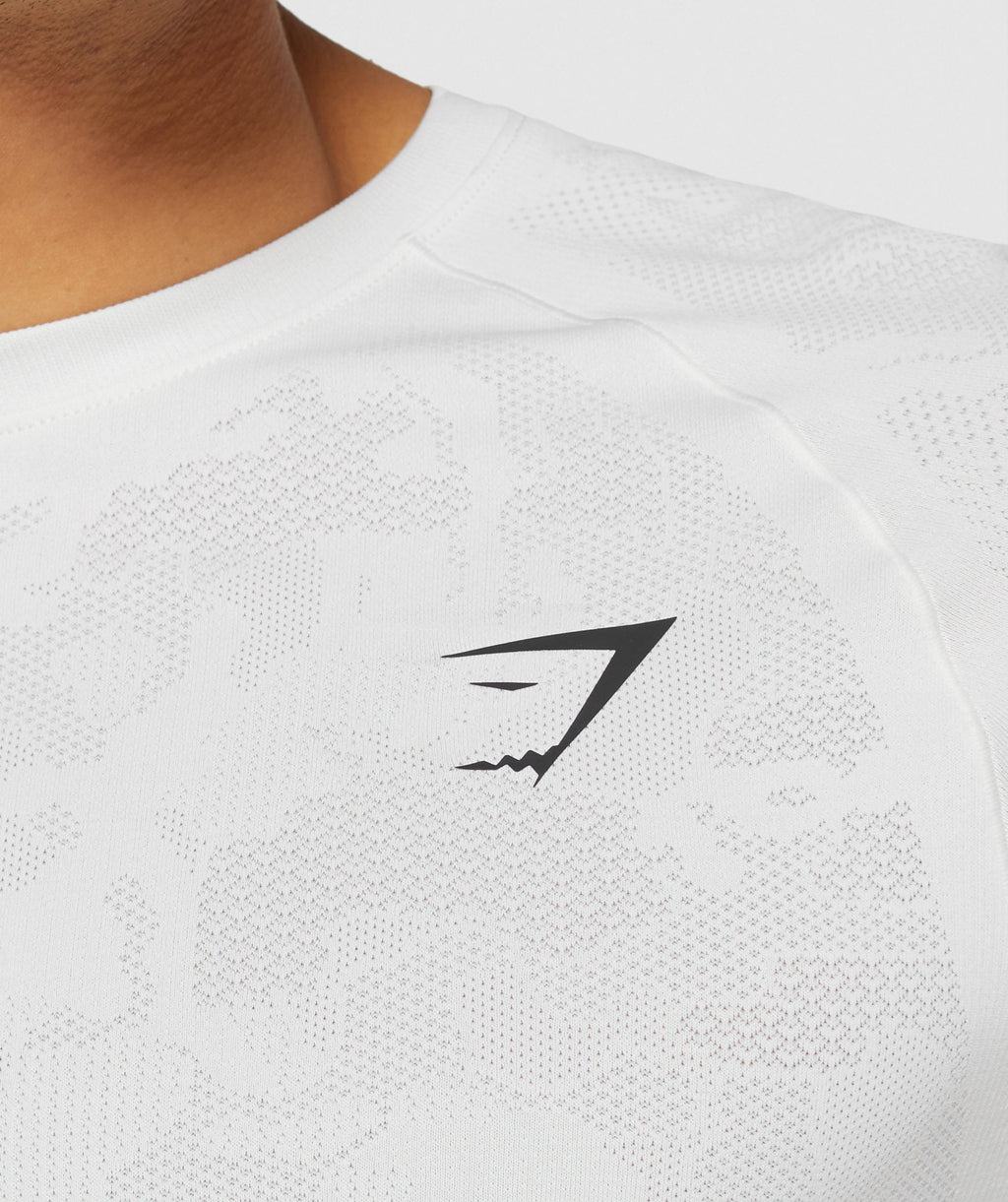 Geo Seamless T-Shirt - White/Light Grey — imagem 6