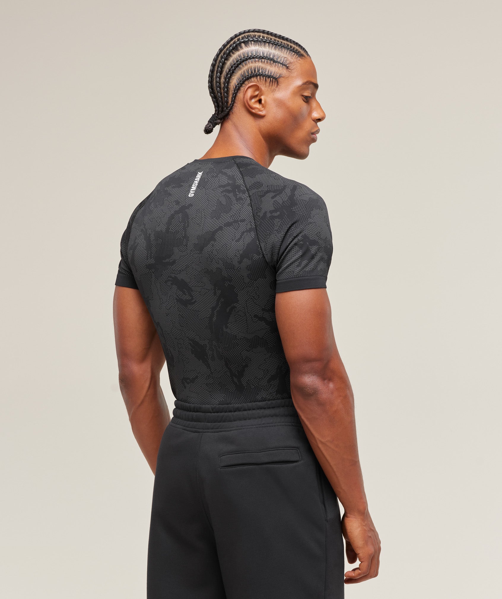 Geo Seamless T-Shirt - Black/Charcoal Grey — imagem 2