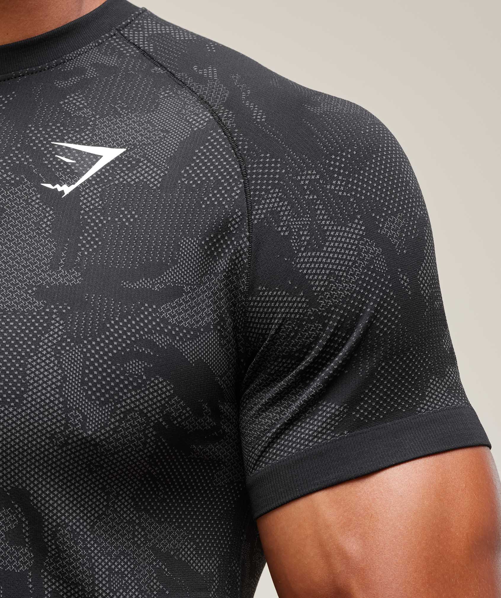 Geo Seamless T-Shirt - Black/Charcoal Grey — imagem 4