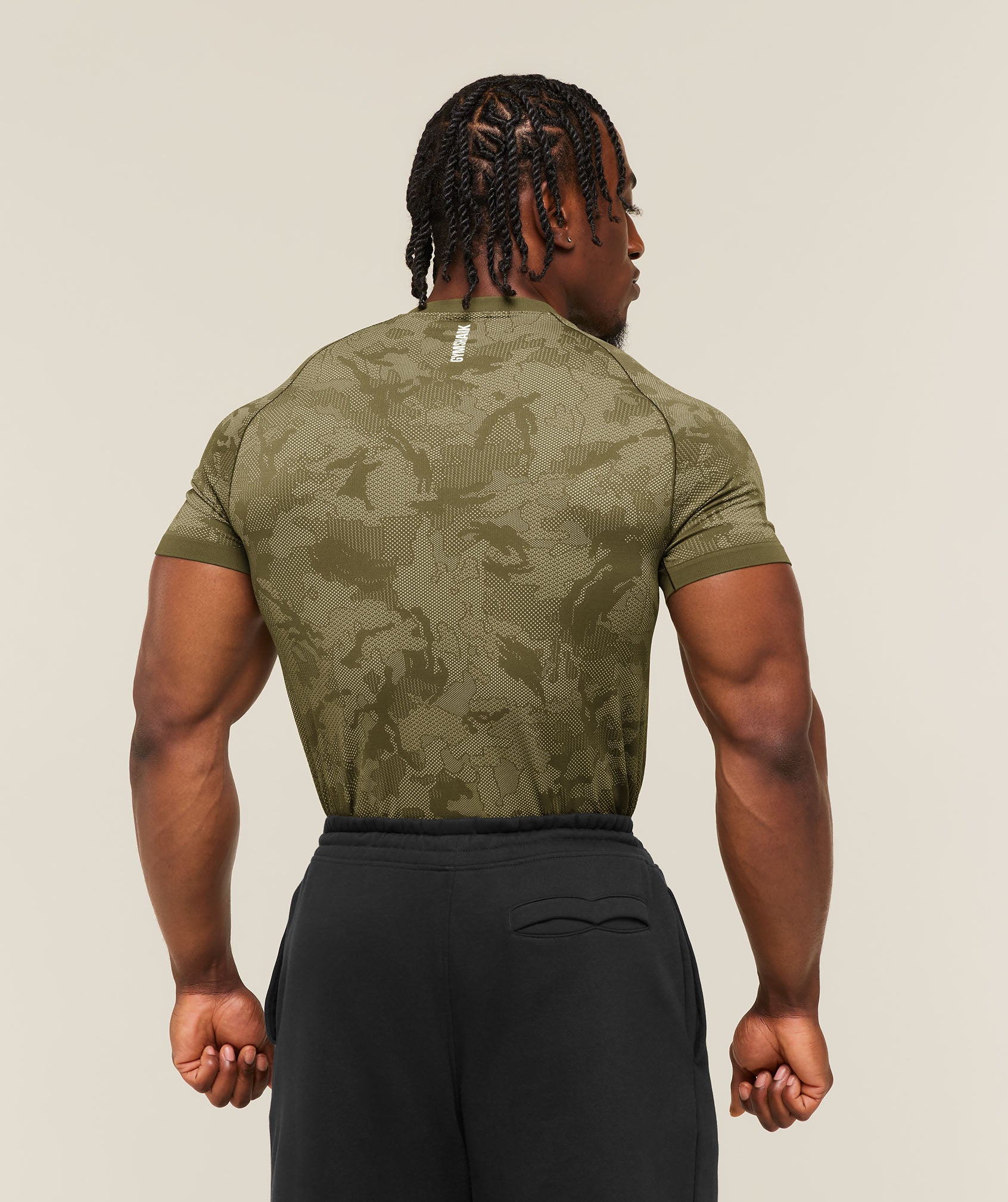 Geo Seamless T-Shirt - Canvas Green/Chalk Beige — imagem 2