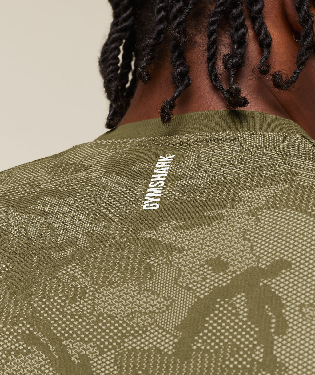 Geo Seamless T-Shirt - Canvas Green/Chalk Beige — imagem 5