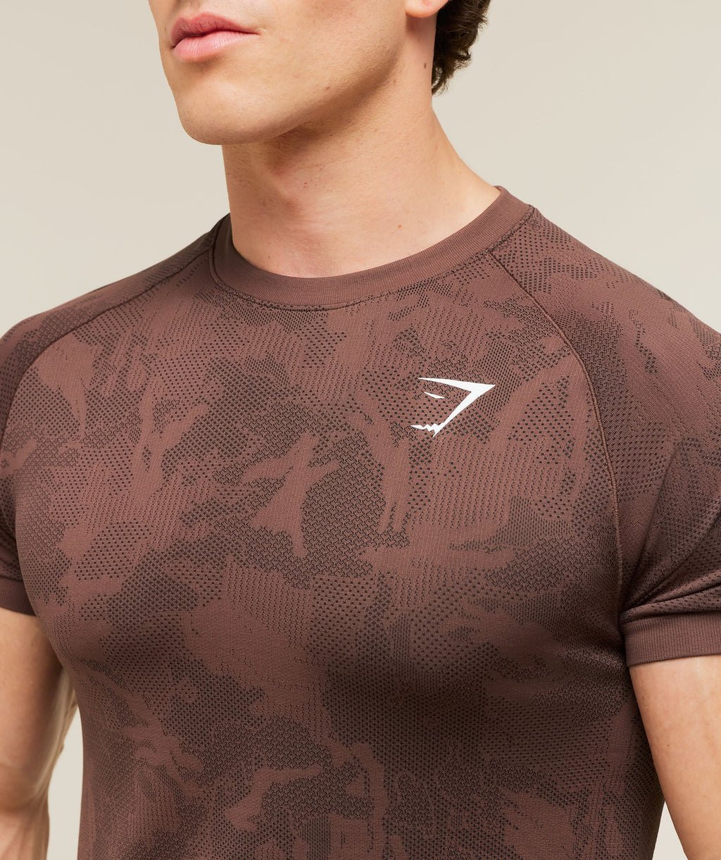 Geo Seamless T-Shirt - Espresso Brown/Black — imagem 4