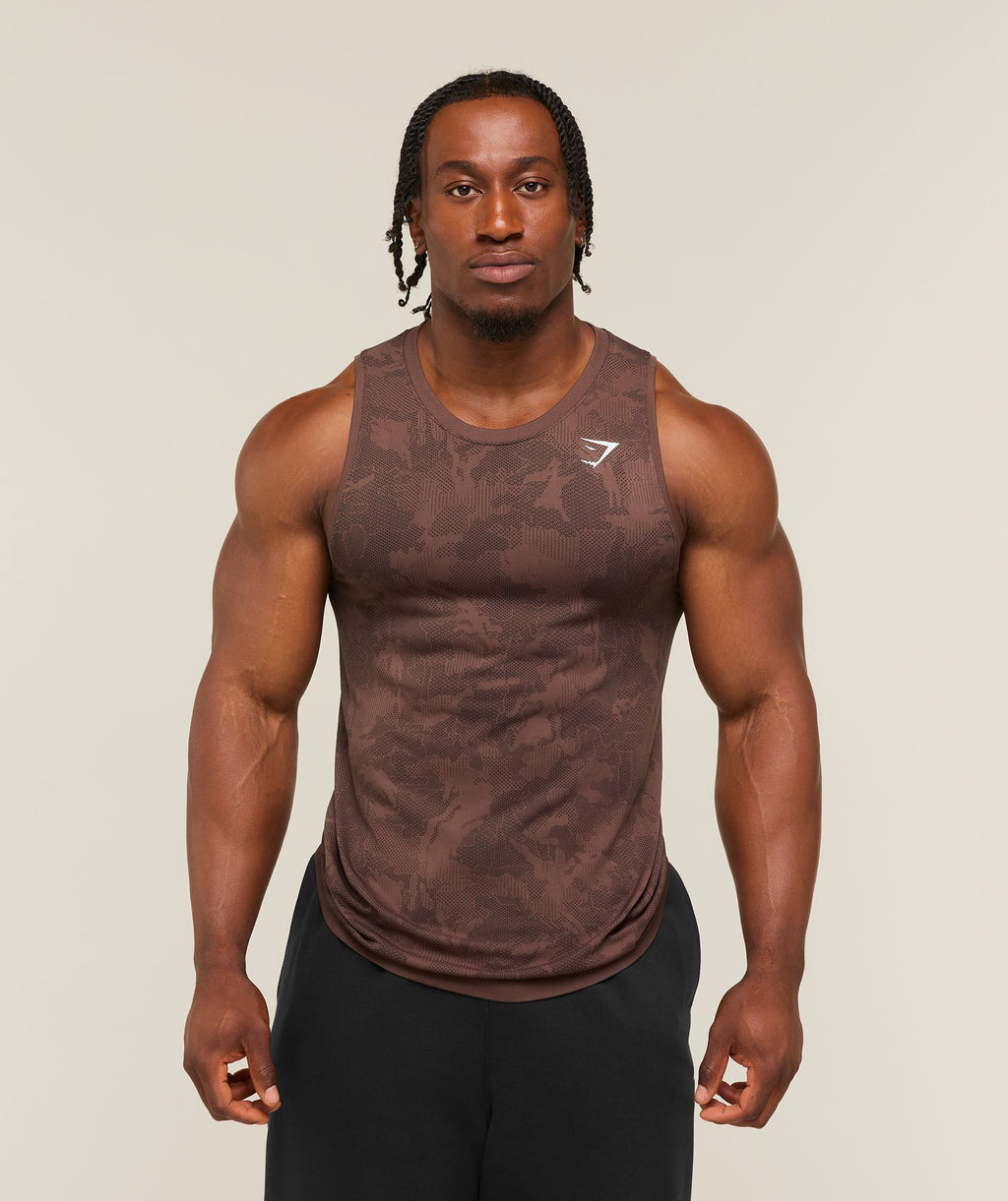 Geo Seamless Tank - Espresso Brown/Black — imagem 1