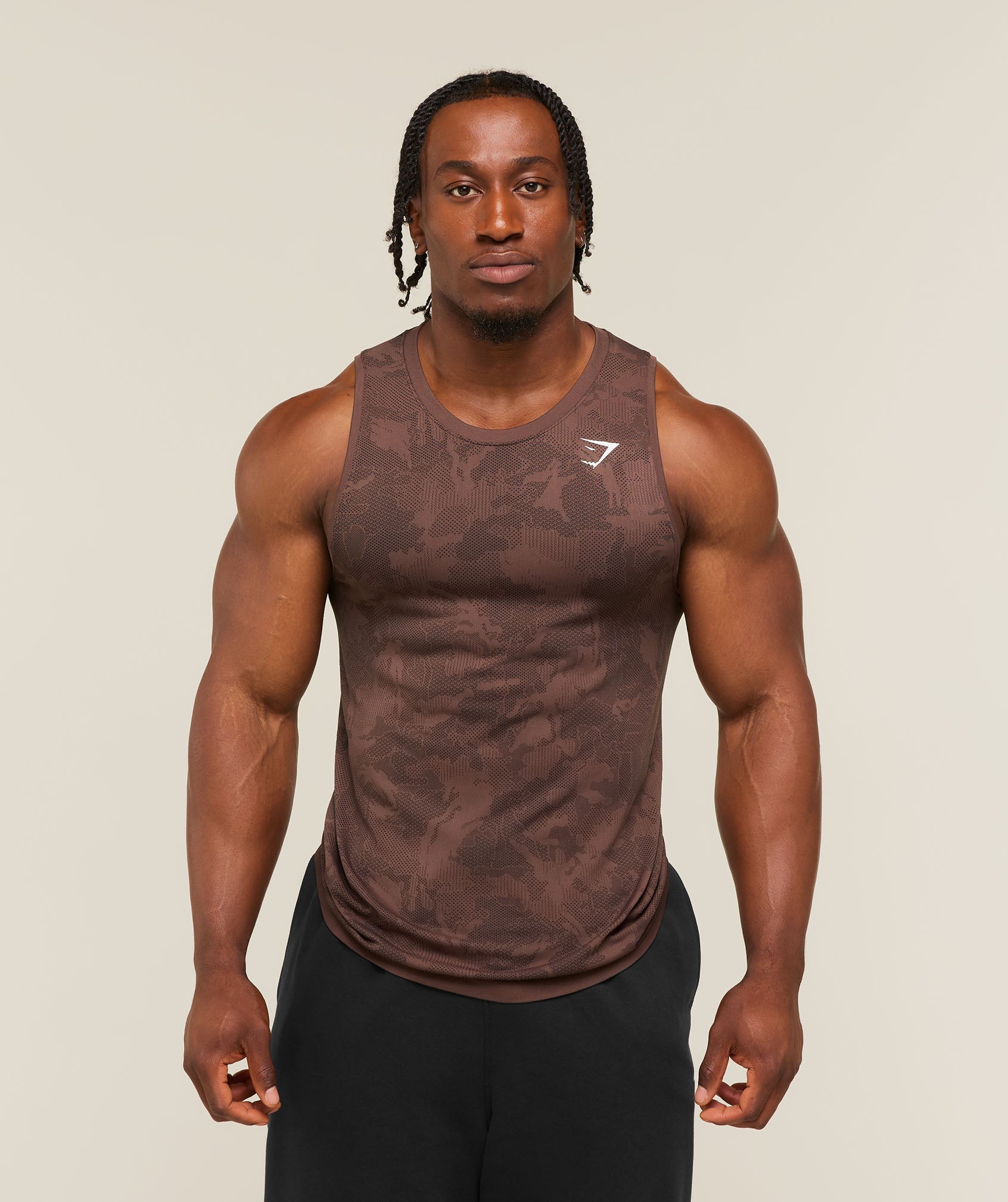 Geo Seamless Tank - Espresso Brown/Black — imagem 1