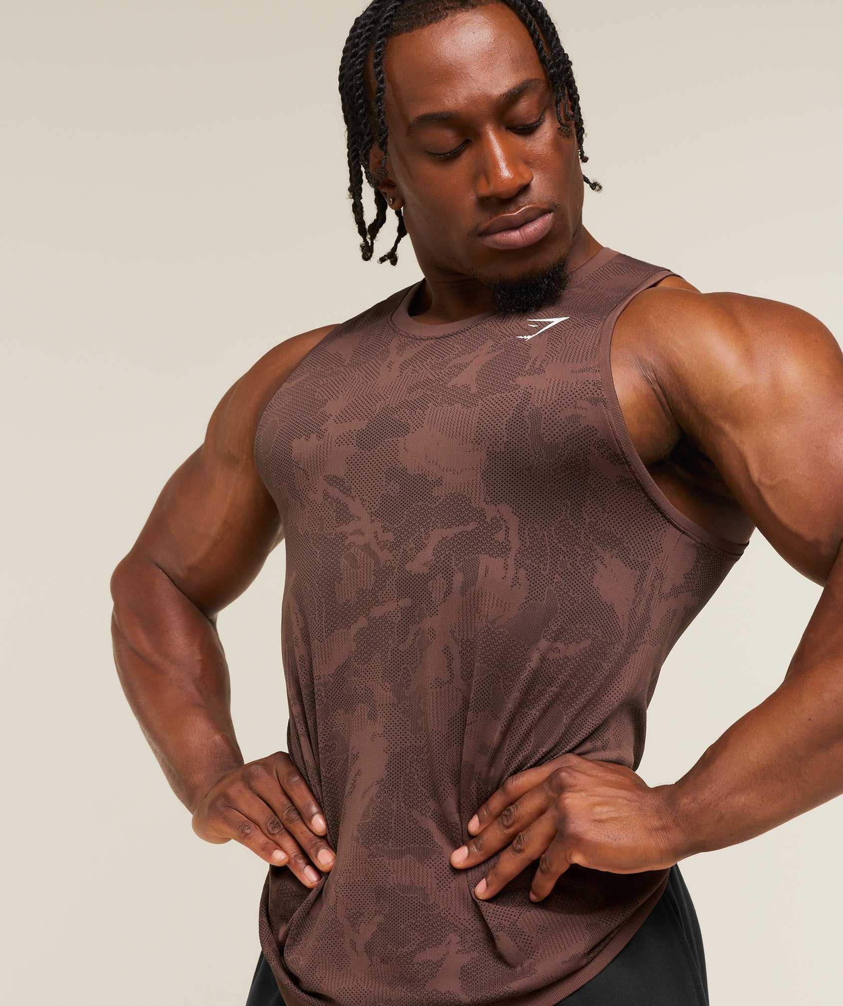 Geo Seamless Tank - Espresso Brown/Black — imagem 5