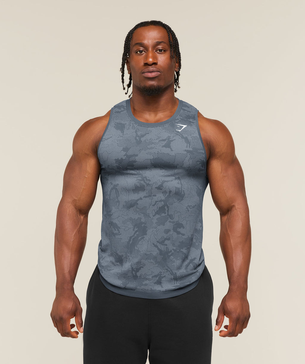 Geo Seamless Tank - Shadow Blue/Tranquil Blue — imagem 1