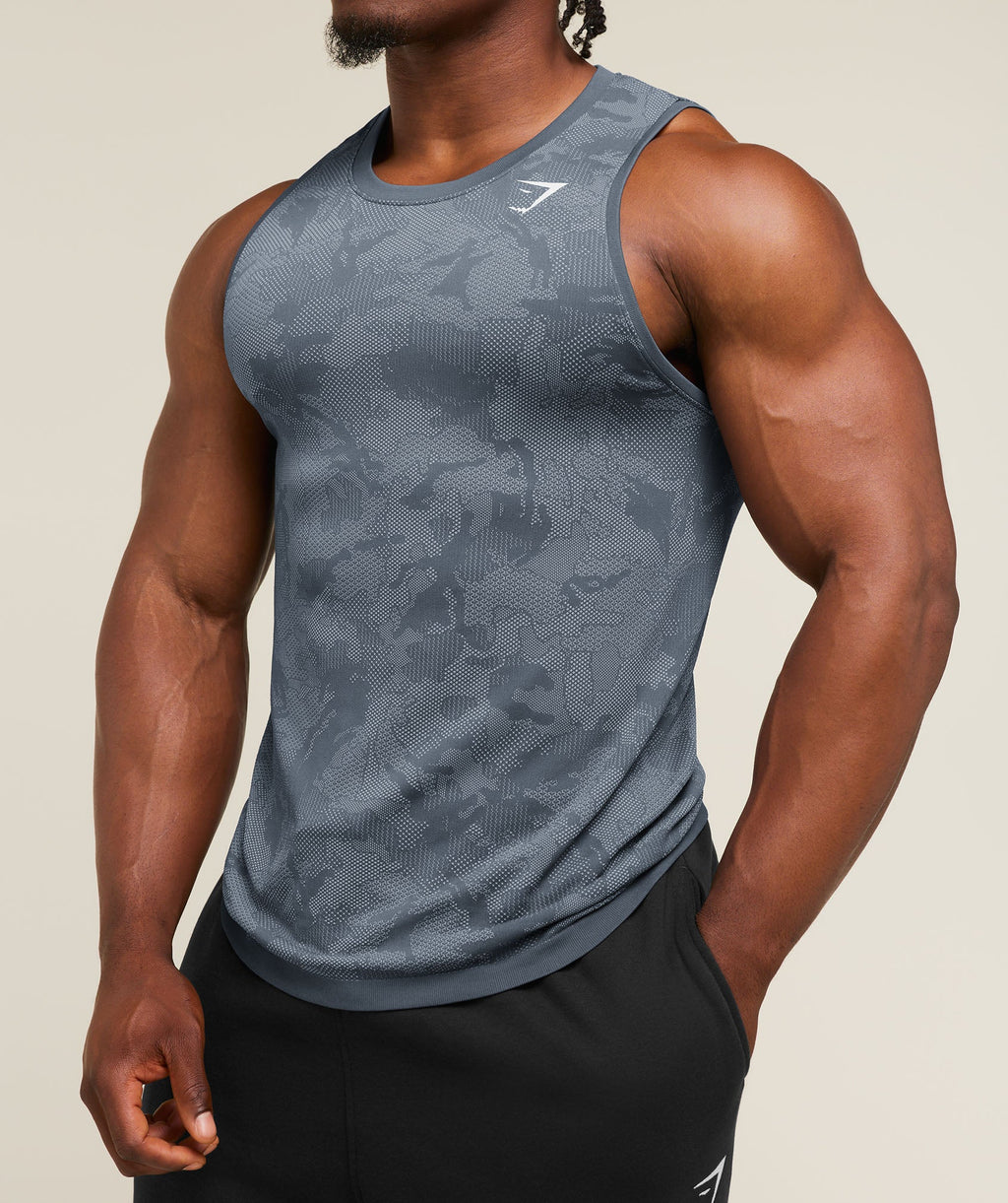 Geo Seamless Tank - Shadow Blue/Tranquil Blue — imagem 5