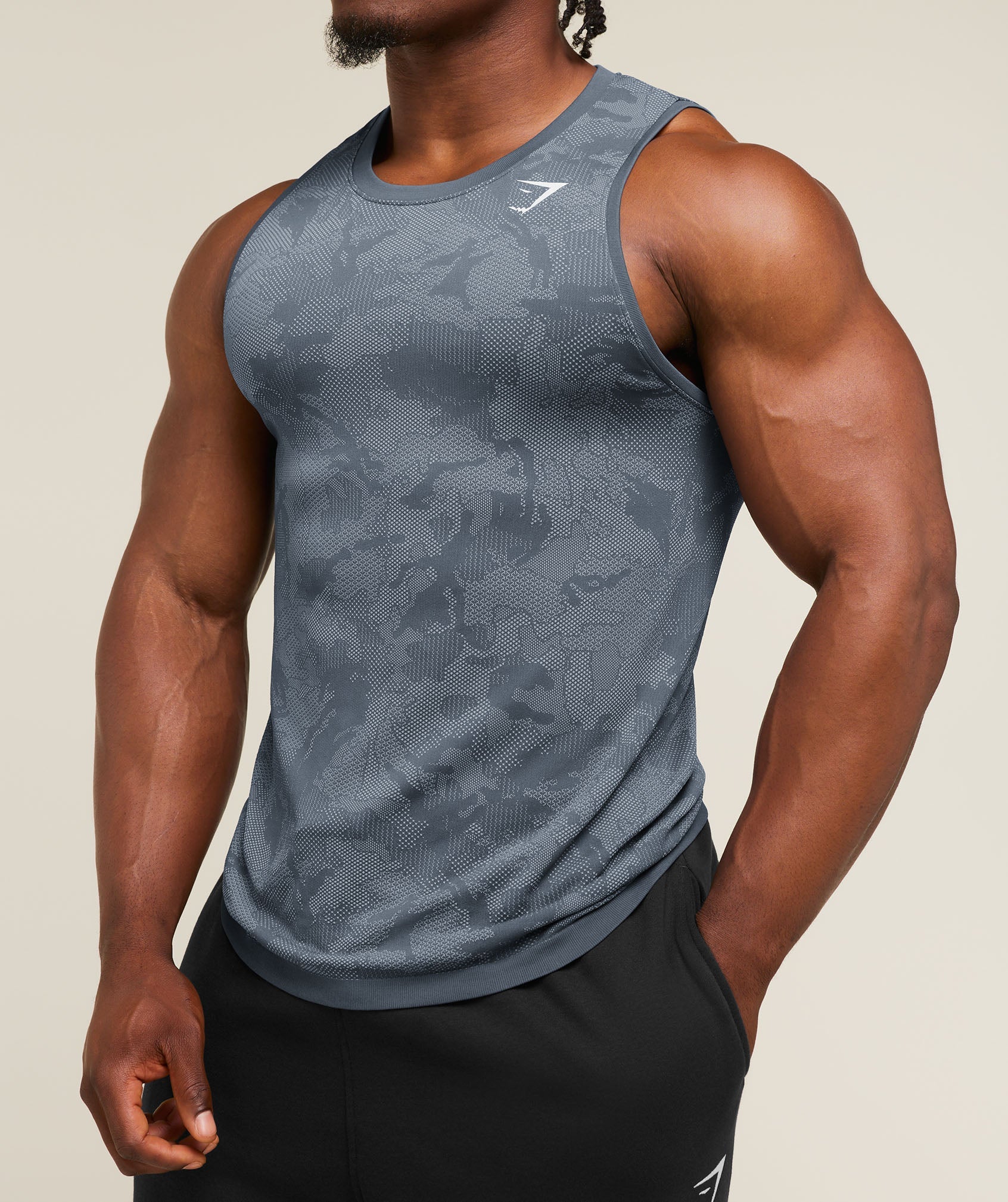 Geo Seamless Tank - Shadow Blue/Tranquil Blue — imagem 5