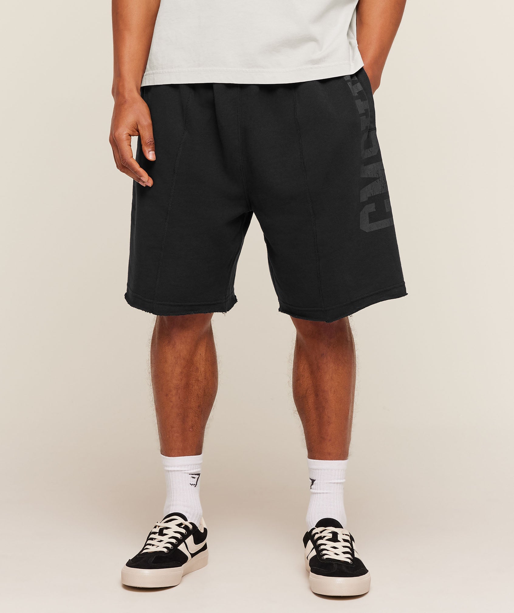 Accent Graphic Sweat Shorts - Black — imagem 1