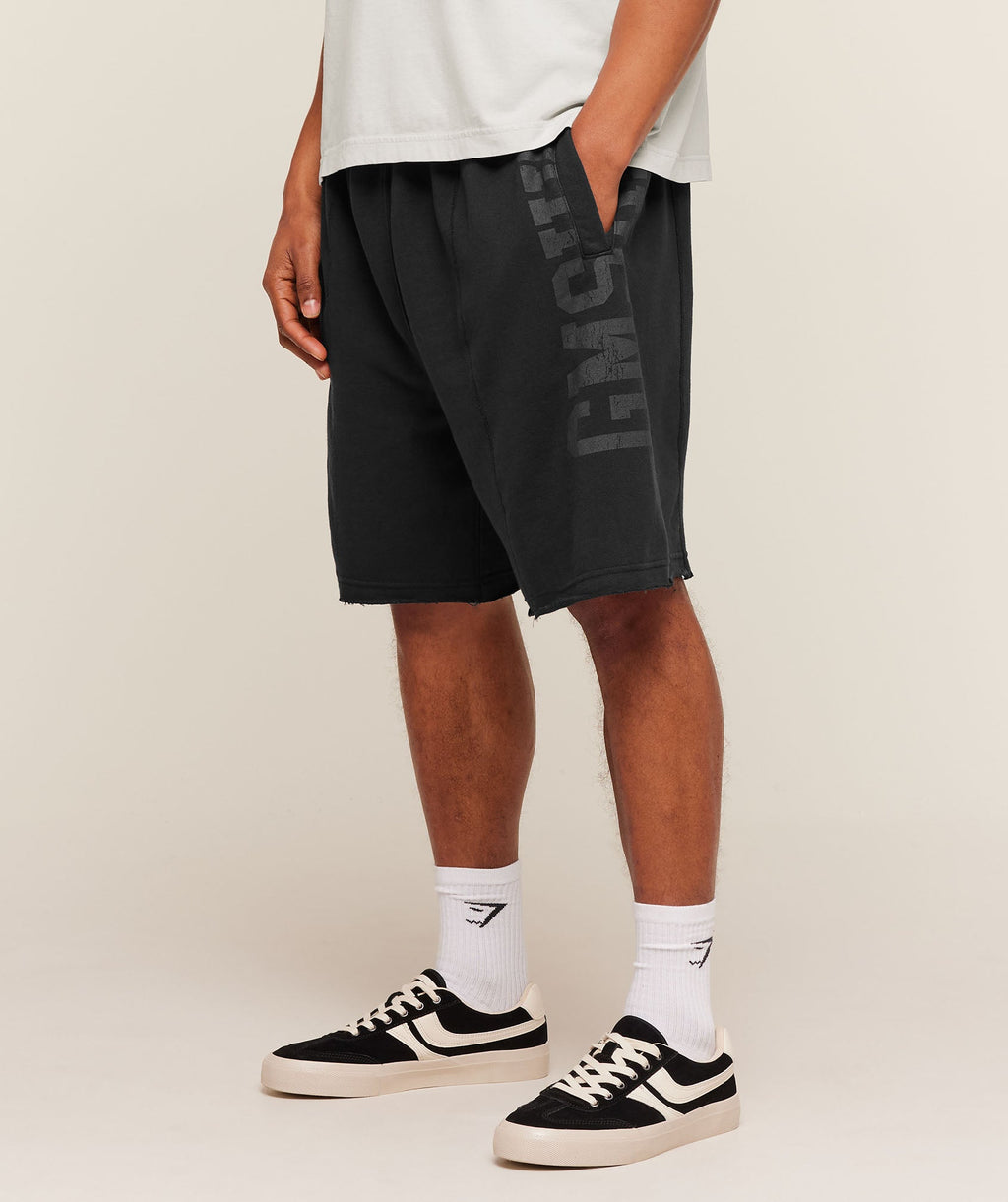 Accent Graphic Sweat Shorts - Black — imagem 4