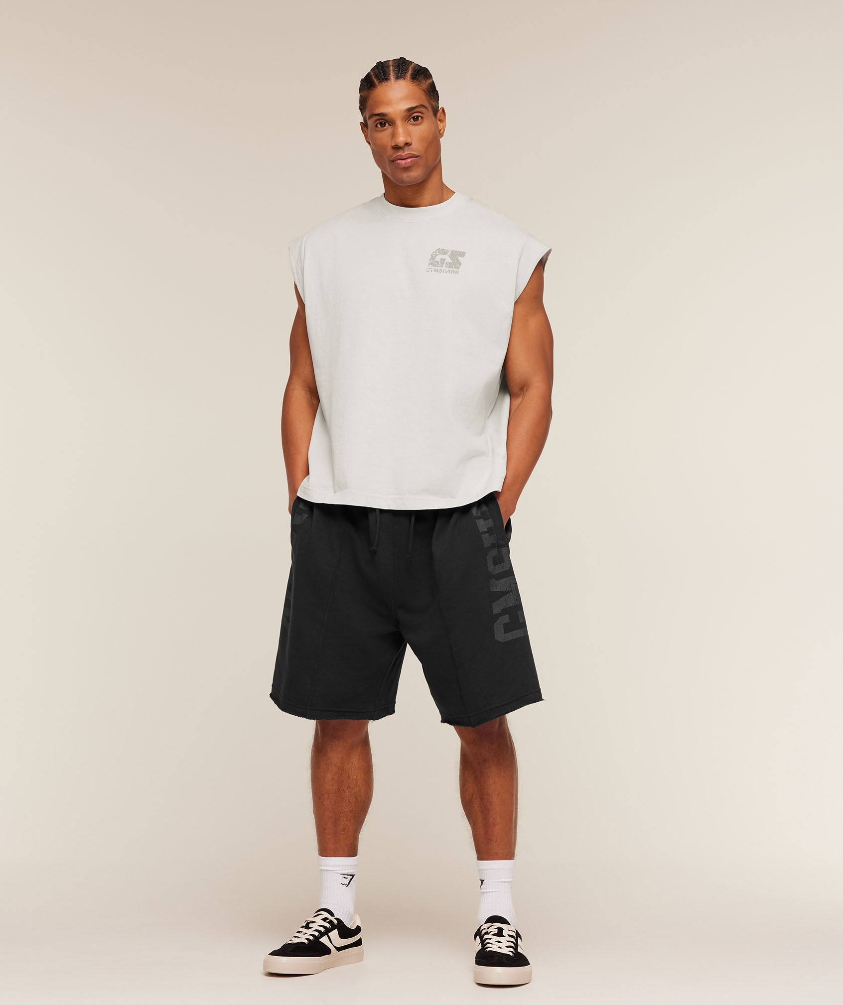 Accent Graphic Sweat Shorts - Black — imagem 5