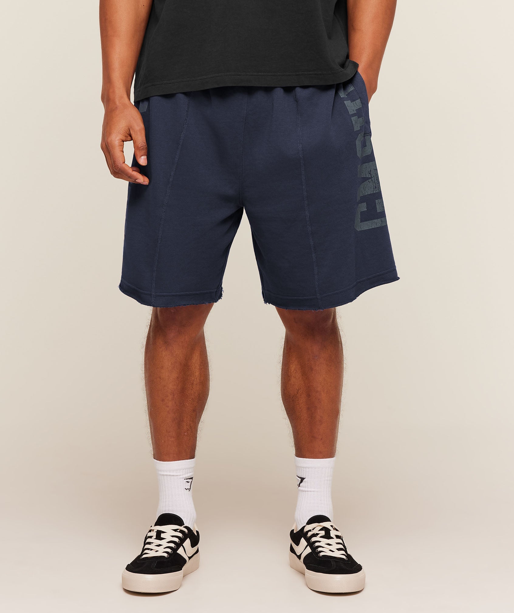 Accent Graphic Sweat Shorts - Heavy Blue — imagem 1
