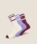 Gymshark Essentials Crew Sock 3pk - Strength Pink/Soft White/Pace Purple — imagem 1