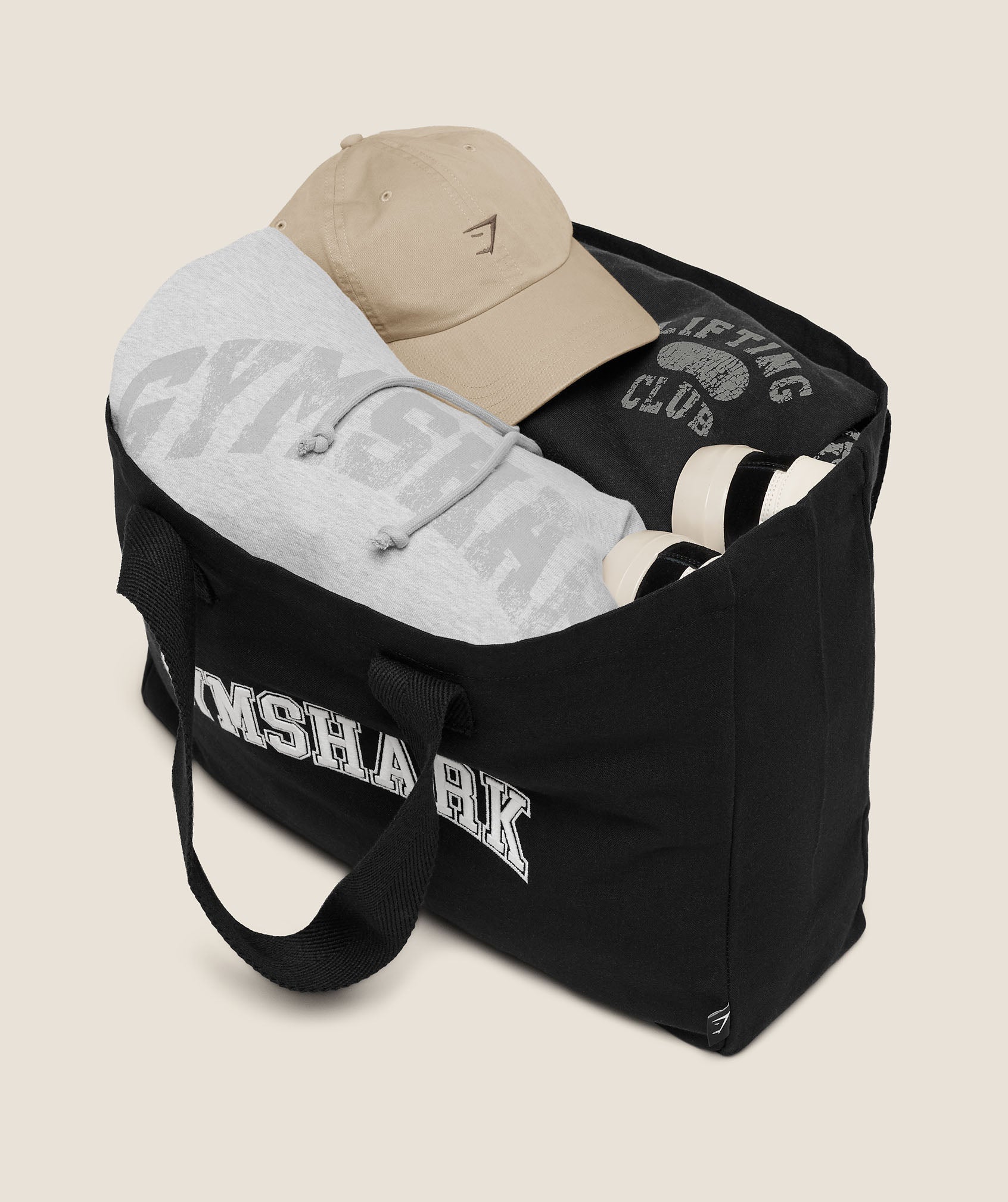 Gymshark Essentials Tote - Black/Soft White — imagem 2