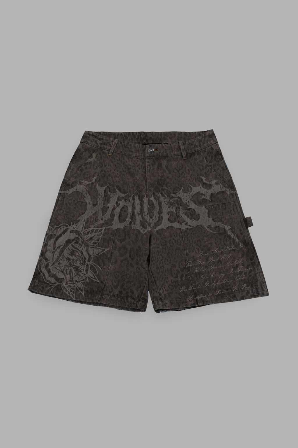 Hesh Rose Carpenter Short in Darc Brown Leopard