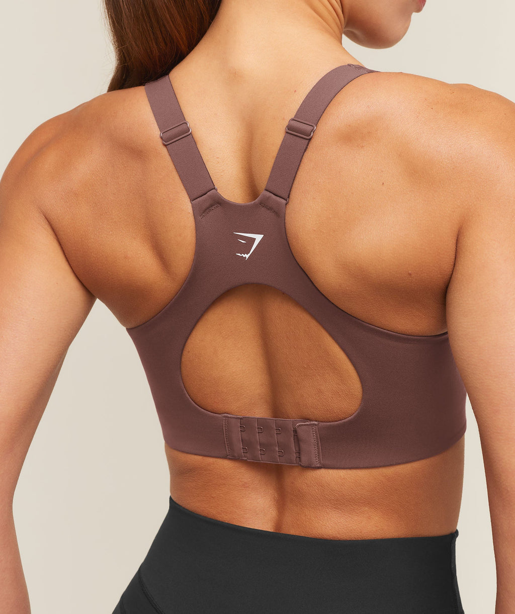 High Support V-Neck Sports Bra - Espresso Brown — imagem 6
