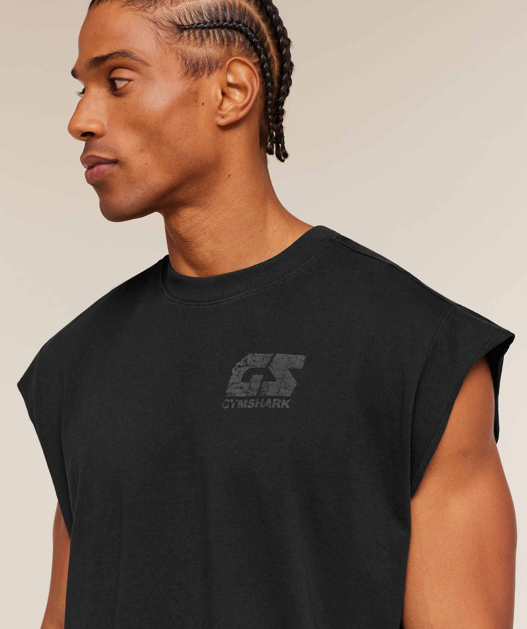 Accent Capped Sleeve T-Shirt - Black — imagem 6
