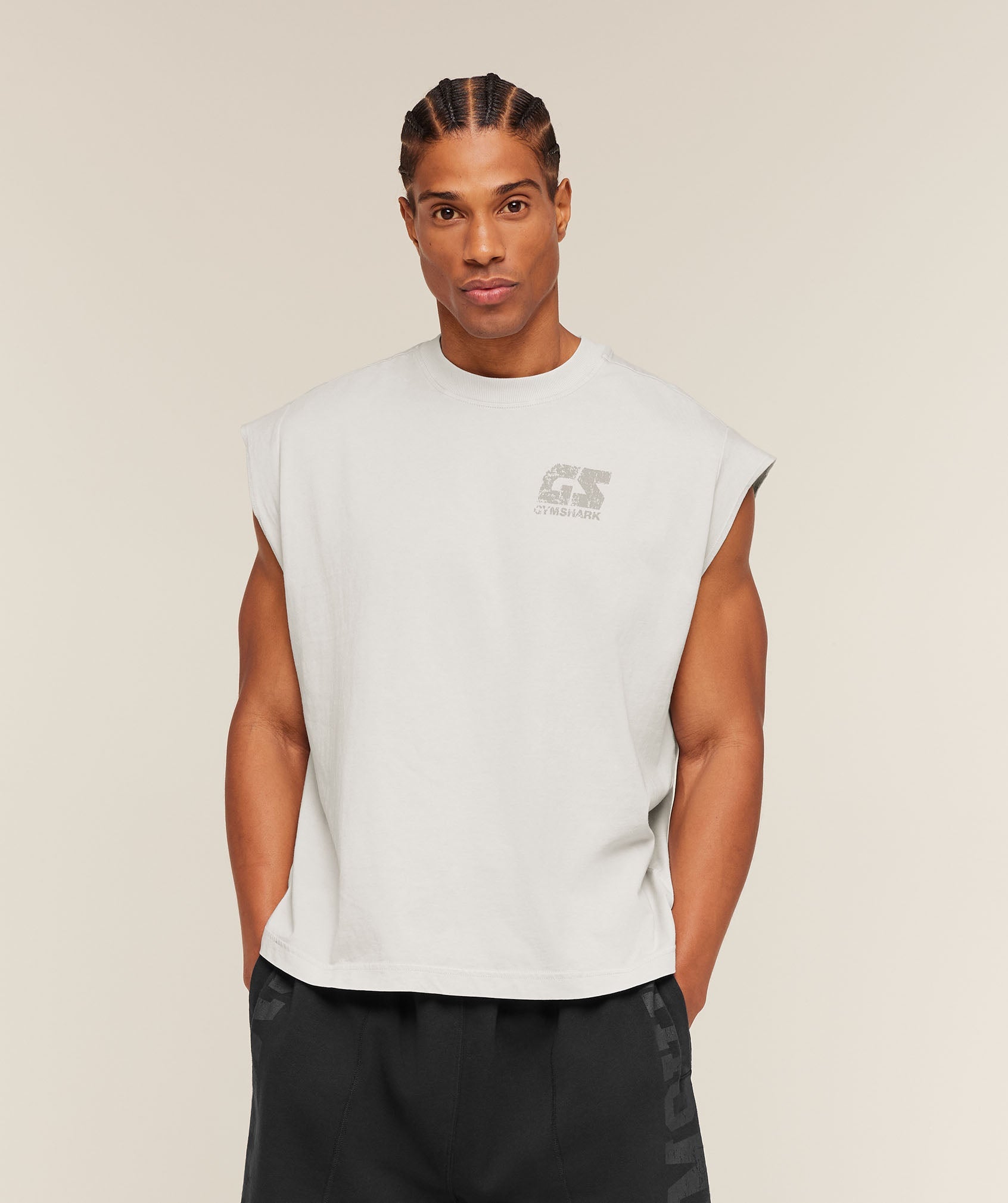 Accent Capped Sleeve T-Shirt - Light Grey — imagem 3