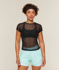 Hybrid Mesh T-Shirt - Black — imagem 1