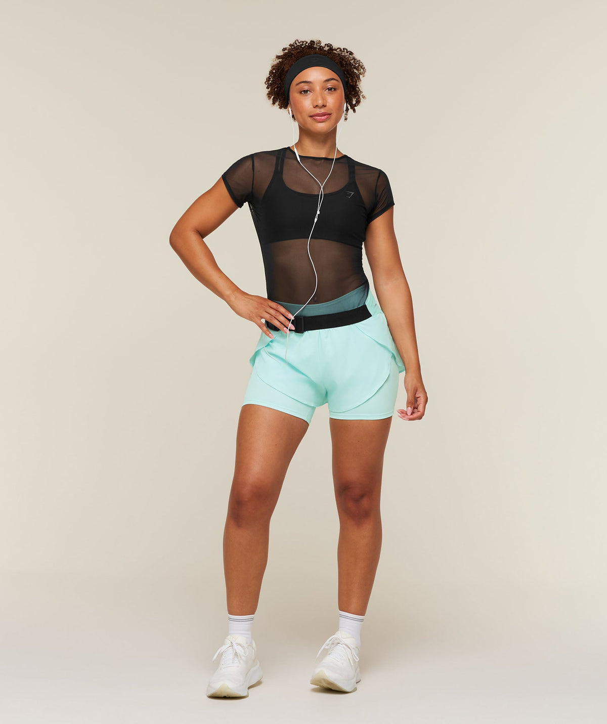 Hybrid Mesh T-Shirt - Black — imagem 7