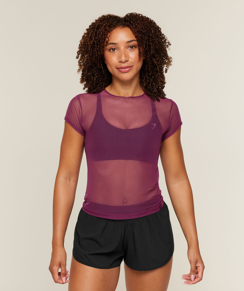Hybrid Mesh T-Shirt - Strength Pink — imagem 1