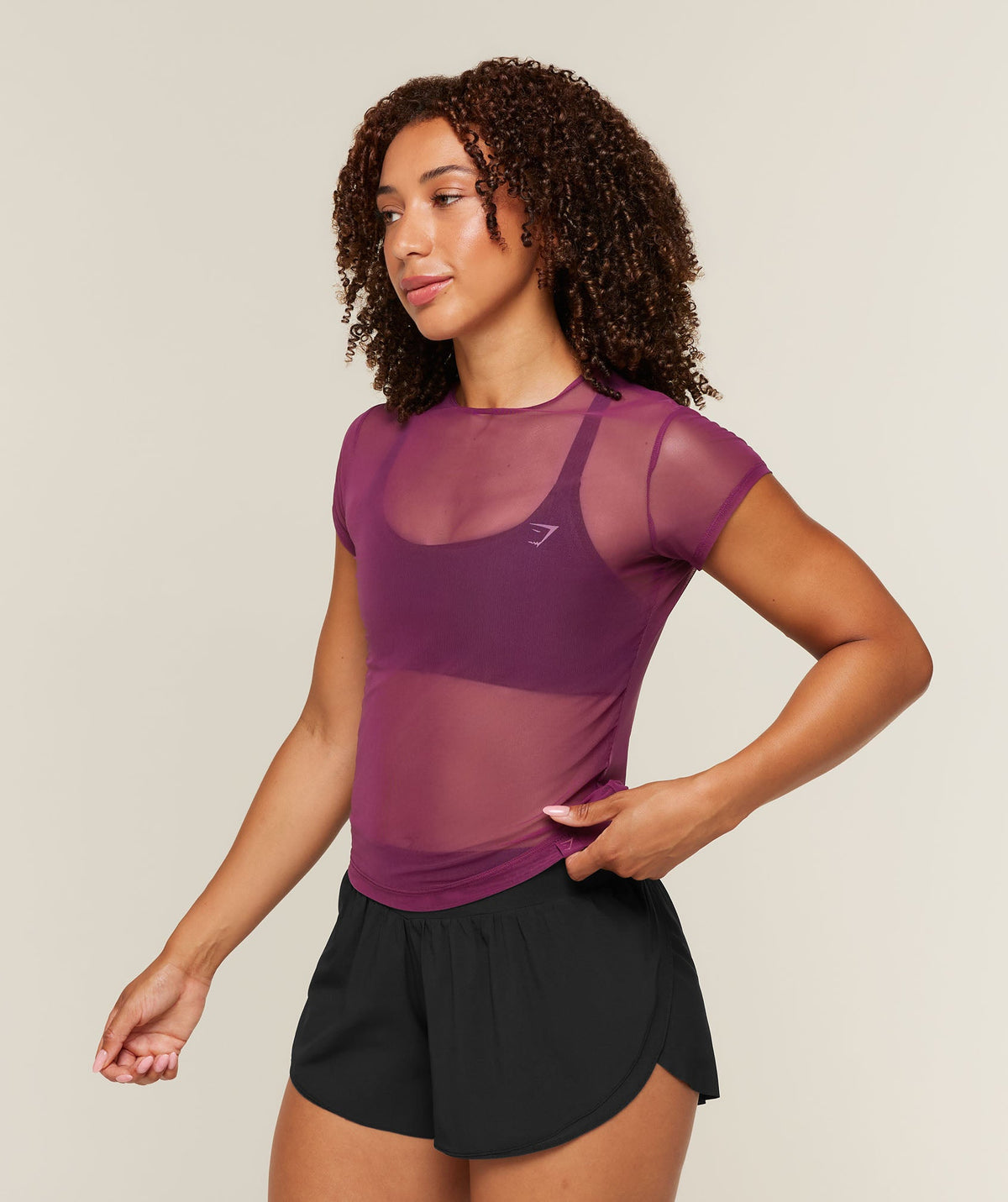 Hybrid Mesh T-Shirt - Strength Pink — imagem 3