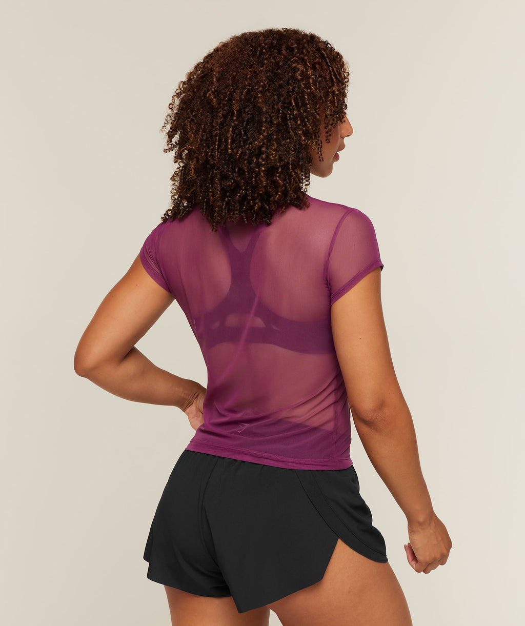 Hybrid Mesh T-Shirt - Strength Pink — imagem 2