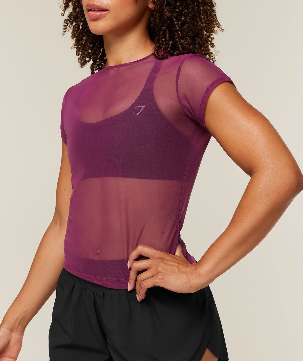 Hybrid Mesh T-Shirt - Strength Pink — imagem 5