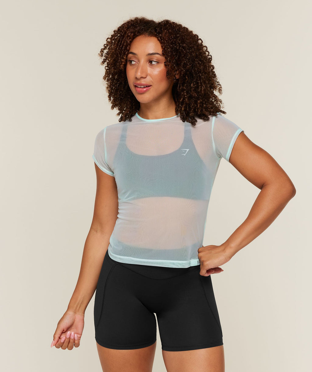 Hybrid Mesh T-Shirt - Serene Blue — imagem 1