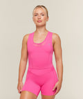 Mesh Sleeveless Tank with Shelf - Energy Pink — imagem 1