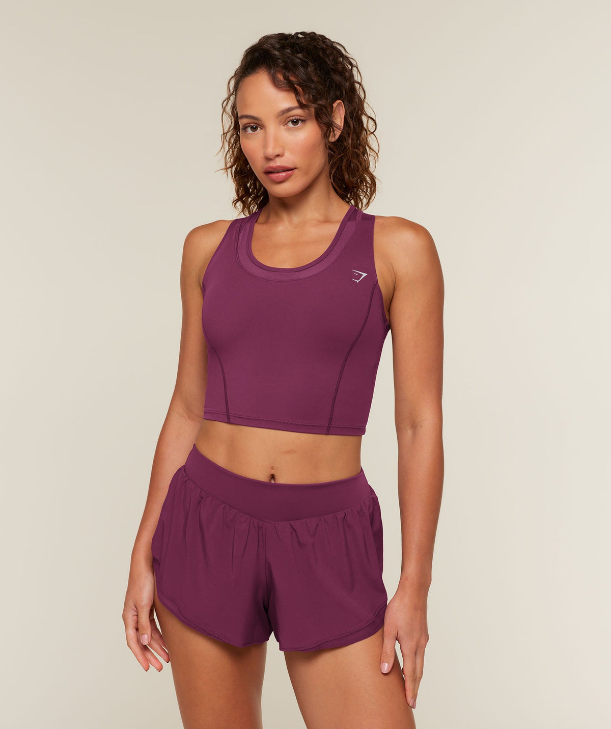 Mesh Sleeveless Tank with Shelf - Strength Pink — imagem 1
