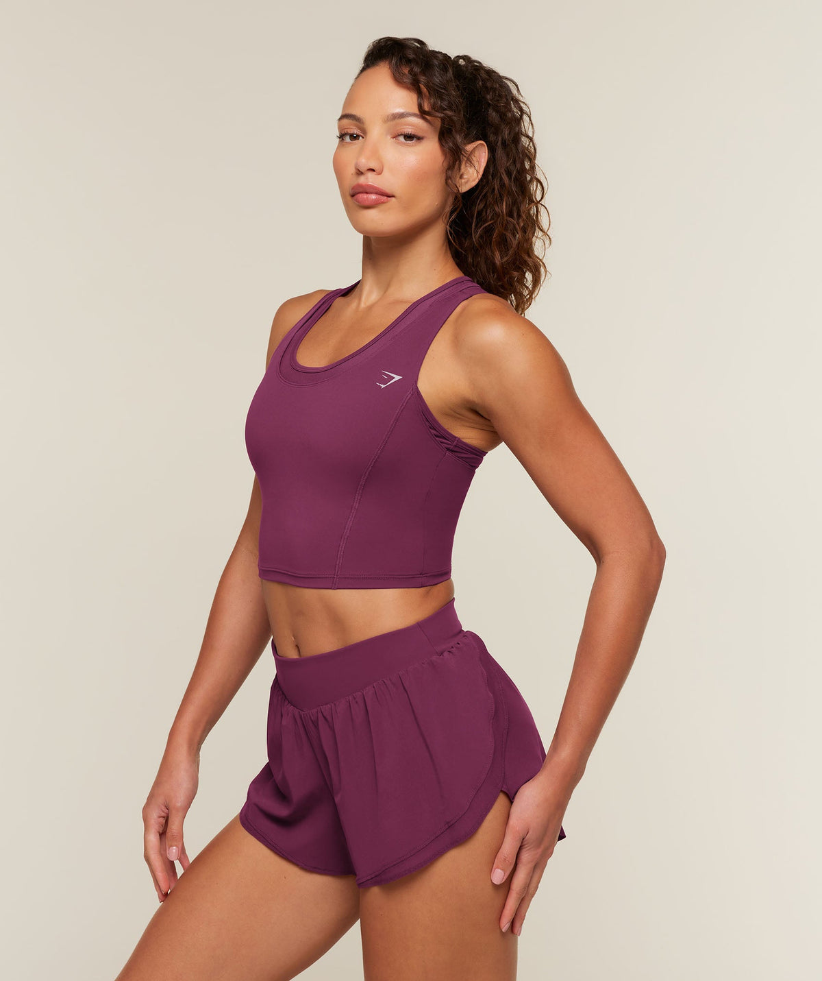 Mesh Sleeveless Tank with Shelf - Strength Pink — imagem 3