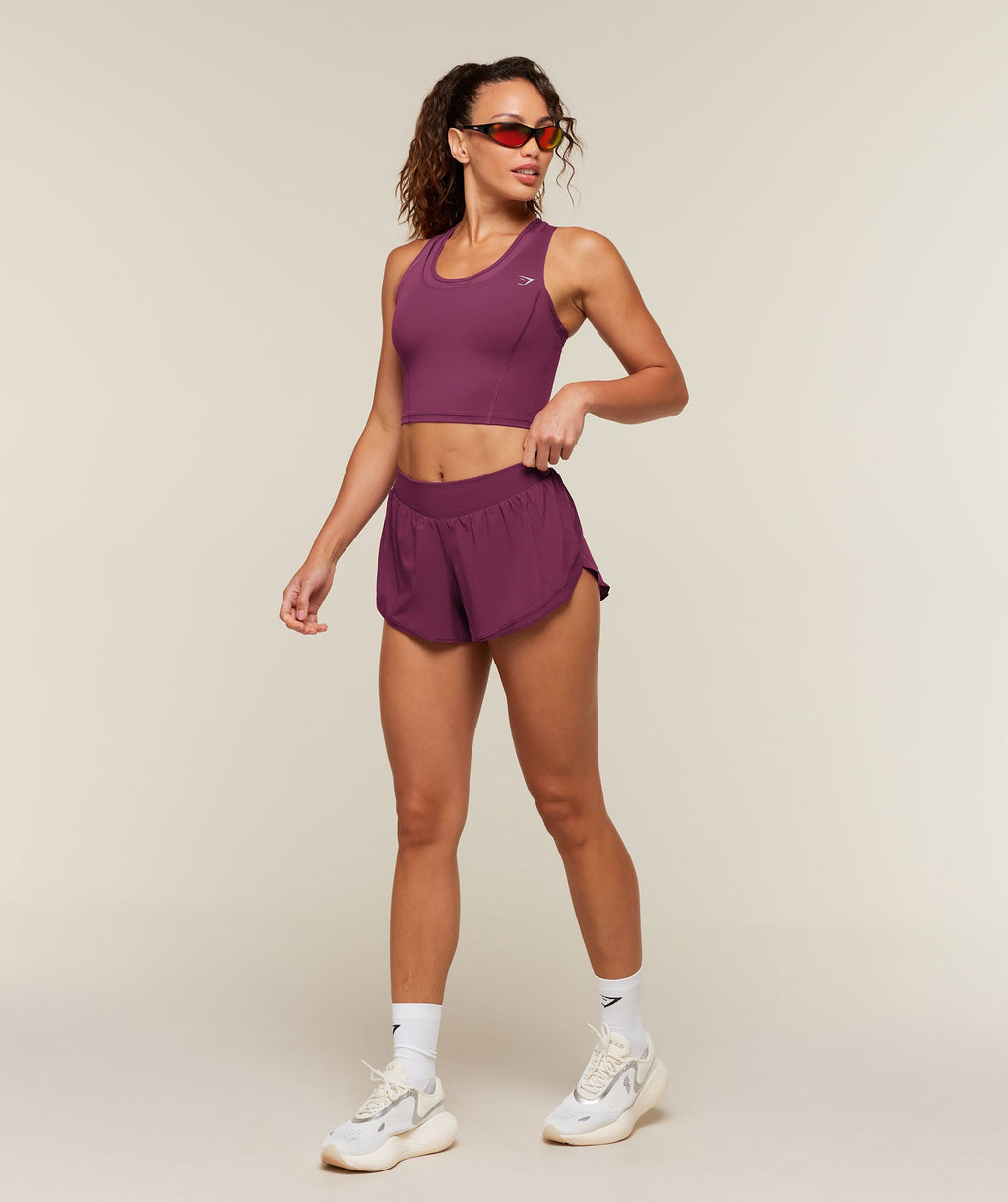 Mesh Sleeveless Tank with Shelf - Strength Pink — imagem 7