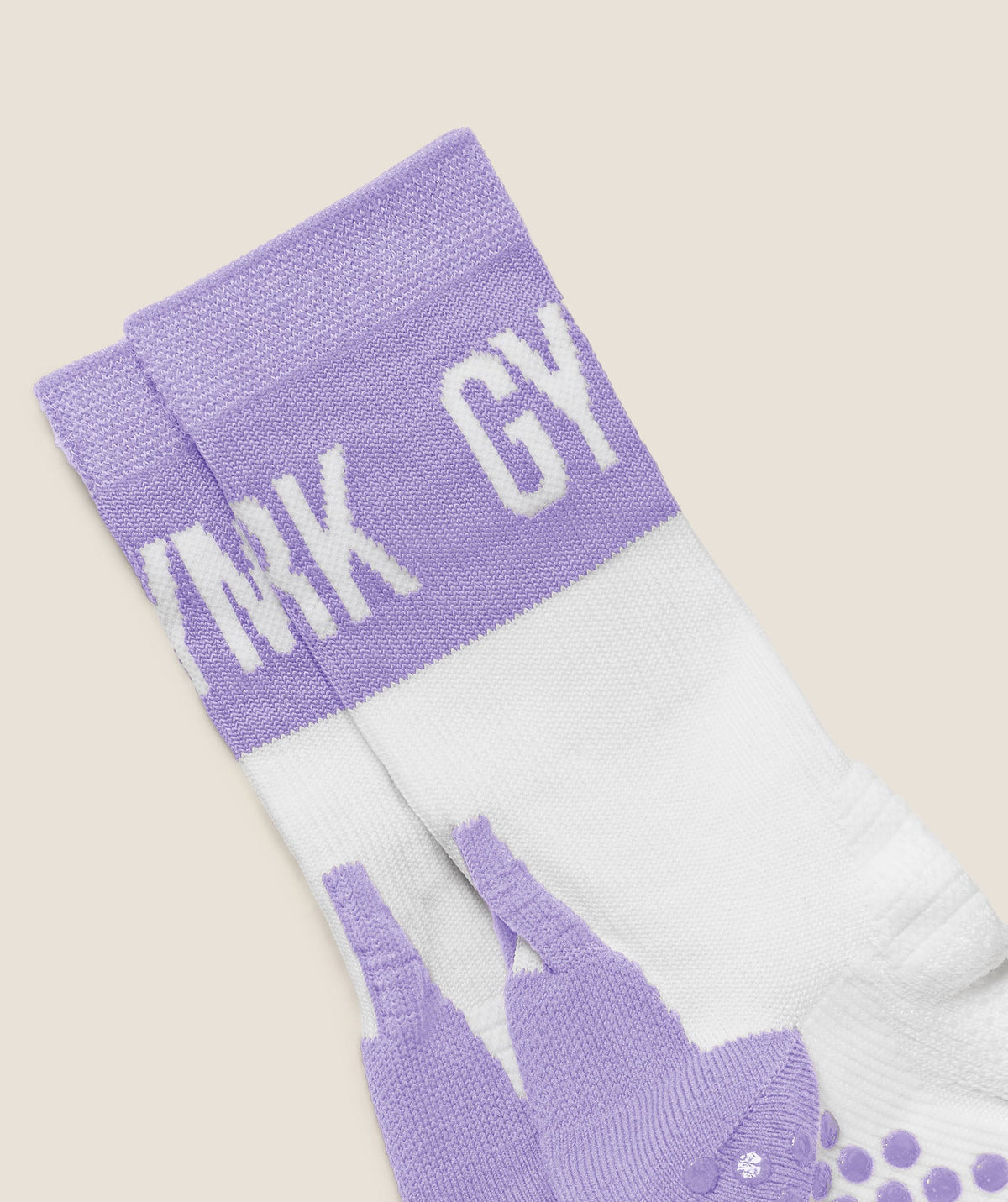 Hybrid Training Grip Socks Single - White/Pace Purple — imagem 2