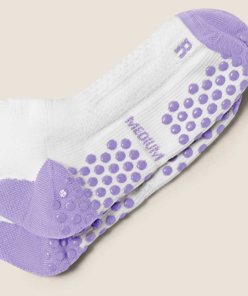 Hybrid Training Grip Socks Single - White/Pace Purple — imagem 3