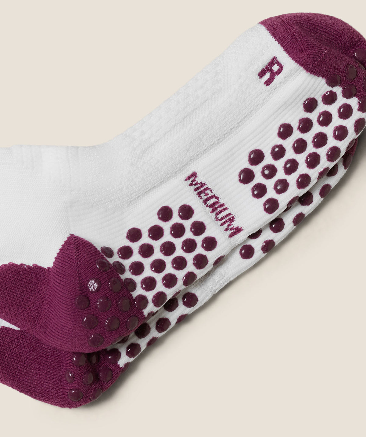 Hybrid Training Grip Socks Single - White/Strength Pink — imagem 3