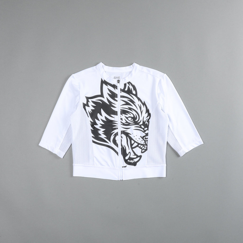 Big Wolf She Cycling Jersey in White — imagem 2